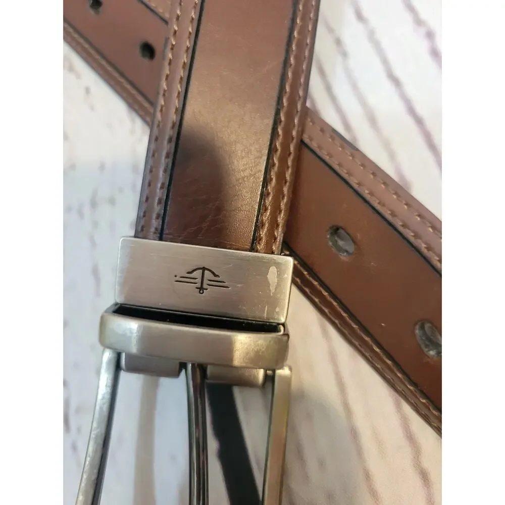 DOCKERS  Imitation Leather Belt Casual Brown Black‎ Men's Size 36